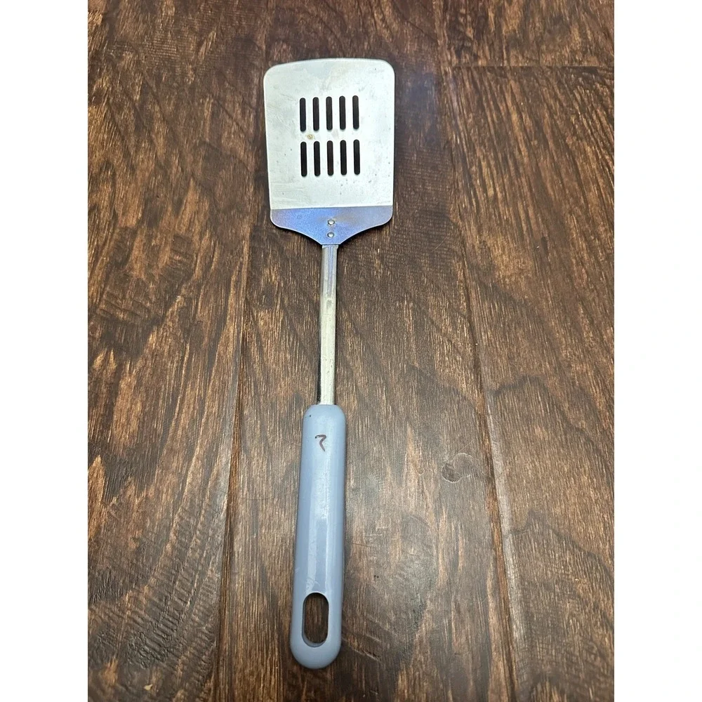 Vintage Blue‎ Handle Slotted Spatula